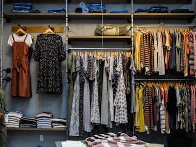Modern retail store interior with security presence